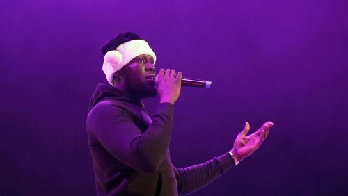 Stormzy takes to the stage at his Merky Foundation’s first Christmas party