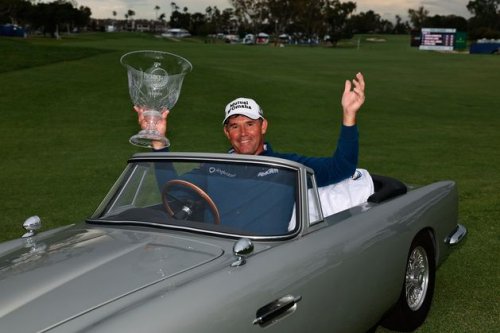 Here is why Padraig Harrington was driving a mini Aston Martin after winning Hoag Classic