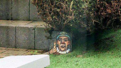 Family left ‘frightened and unsettled’ after clown painting appears in garden facing home
