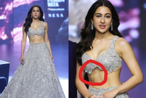 Lakme Fashion Week 2024: Sara Ali Khan Flaunts Her Burn Mark in Glitzy And Fuss-Free Silver Lehenga