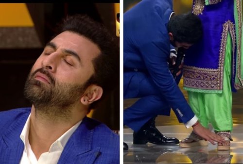 Indian Idol 14: Ranbir Kapoor Touches Contestant’s Feet to Seek Blessings, Fans Say ‘Ranbir Ne Toh Kamaal Kardiya’ – WATCH