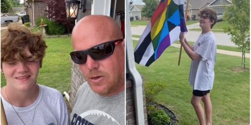 Dads Public Show Of Support As Son Comes Out As Gay Goes Viral Flipboard