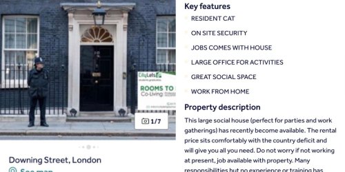 No 10 Downing Street jokingly listed as ‘great social space’ on RightMove
