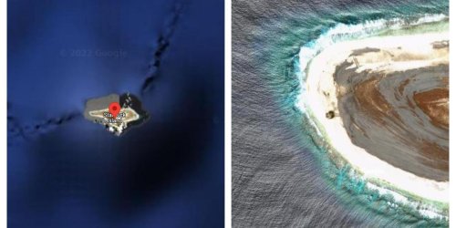 'UFO crash' on uninhabited island found on Google Maps