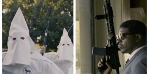 Republican candidate films ad where he fights KKK with assault weapons