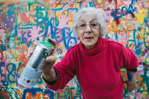 Meet the graffitiing grannies who express themselves through street art to stay young at heart