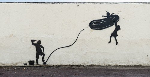 Banksy artwork featuring inflatable to be moved due to local sensitivity over girl's death