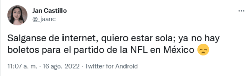 ¡Se acabaron en preventa! Usuarios dicen que ya no hay boletos para la NFL en México