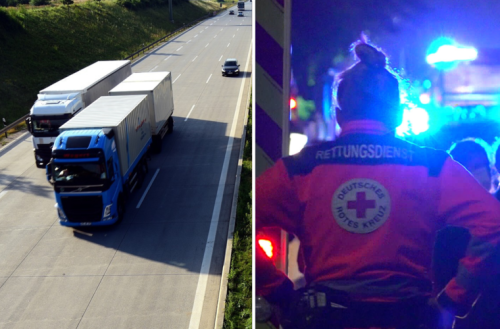 A3 in der Oberpfalz: Fahrer stirbt bei Unfall mit fünf Lastwagen - Autobahn gesperrt
