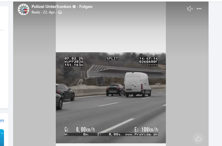 Fränkische Polizei teilt Video mit ernster Botschaft: "Auf Mission, die Autobahn zu blockieren!"