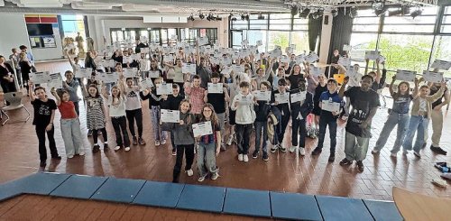Schüler lernen „English in Action“