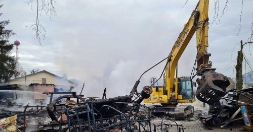 Flammen im «Freizeit-Land Geiselwind» in Bayern