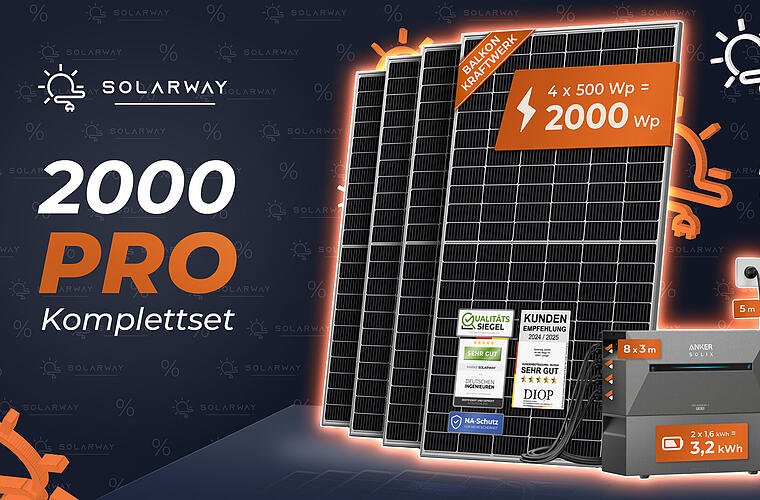 Hammer: Balkonkraftwerk mit 3-kWh-Speicher - Preis im Nu wieder drin