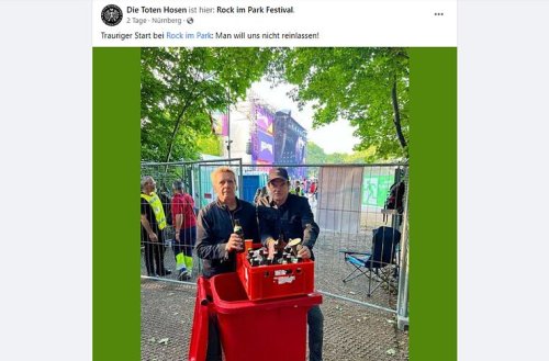 Rock im Park: Tote Hosen sorgen mit Post für Gelächter - "will uns nicht reinlassen"