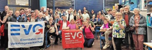 Gewerkschafter setzten sich in Szene