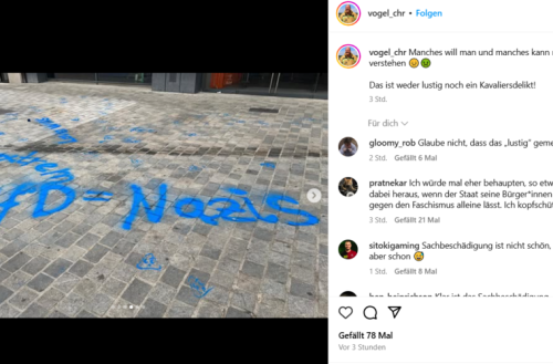 Meterlange Anti-AfD-Parolen in Nürnberger Innenstadt - Bürgermeister wütend