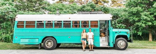 A couple converts an old prison bus into a criminally beautiful tiny home