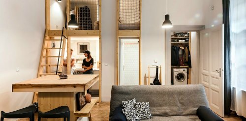 Cool micro studio in Budapest makes the most out of 344 square feet