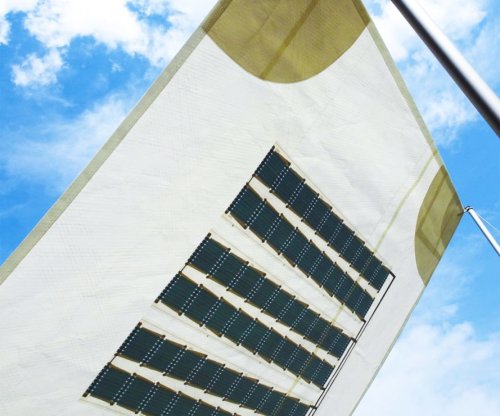 Durable canvas cloth with embedded solar cells generates 120 watts per square meter