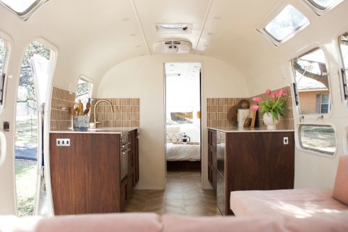 Couple restores an old Airstream into a chic tiny home on wheels