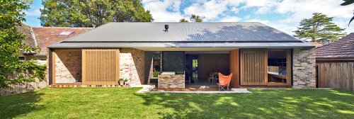 Old bungalow transformed into a light-filled dwelling with recycled brick