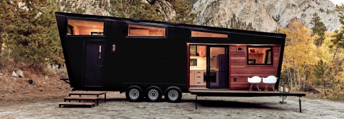 This jet black RV is designed for intrepid travelers who like to explore in style