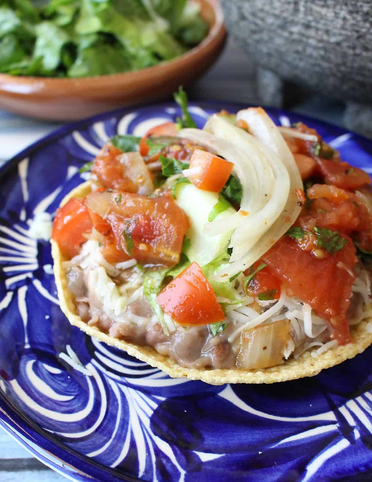 Bean Tostadas (Tostadas de Frijoles)