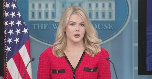 Karoline Leavitt’s Press Briefing Look in Red Came Back to Bite Her Really Hard
