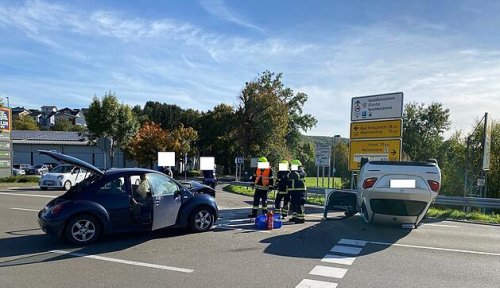 Meisenheim: Unfall mit verletzter Person - Fahrzeug landet nach Zusammenstoß auf dem Dach