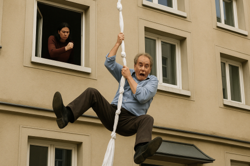 Bei Seitensprung erwischt! Panik vor Ehefrau – Mann (66) seilt sich mit Laken ab und stürzt 10 Meter tief!