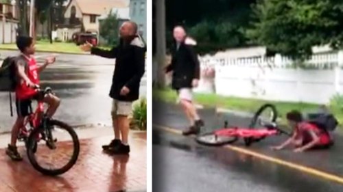 Connecticut Man Tells 11-Year-Old Boy 'Get the F*** Out of My Town' and Shoves Him Off Bike on Video
