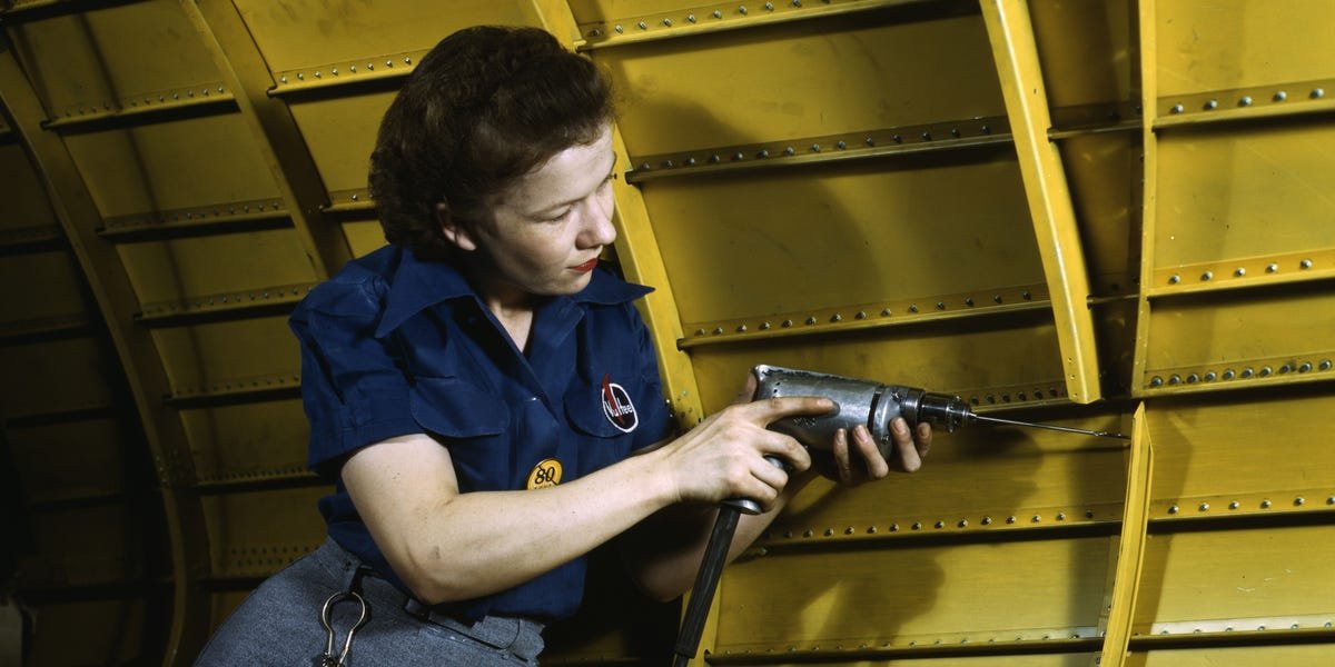 Vintage photos show how the role of women in the workforce has evolved in the last 100 years