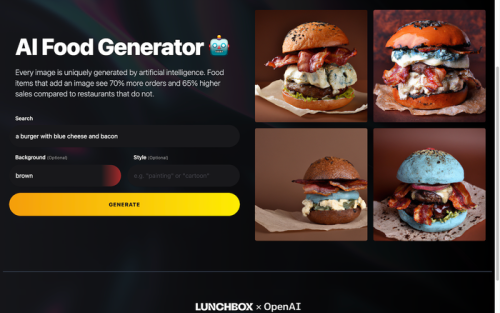 Menu photos created using generative AI could convince customers to order more from restaurants