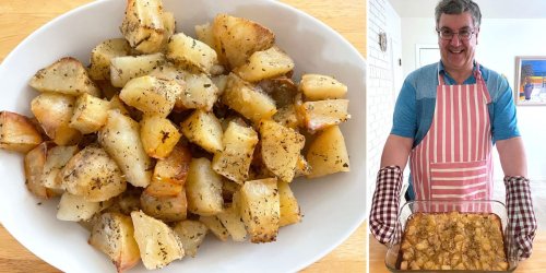 My dad's classic Greek roasted potatoes are the perfect side dish — and so easy to make