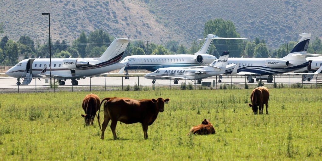 Private jets descend on Sun Valley's invite-only 'summer camp for billionaires'