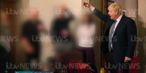Leaked photos show Boris Johnson drinking at lockdown-breaching leaving party