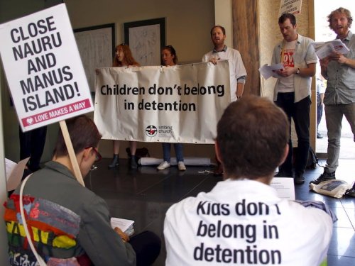 Children who fear being sent back to a notorious Australian immigrant detention centre are trying to commit suicide