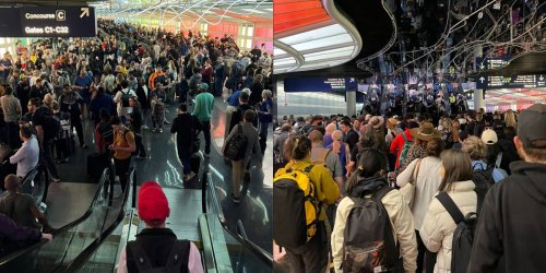 Crowds of passengers took shelter inside O'Hare Airport as hundreds of flights are delayed amid severe storms, tornado warnings: 'I have never seen anything like this'
