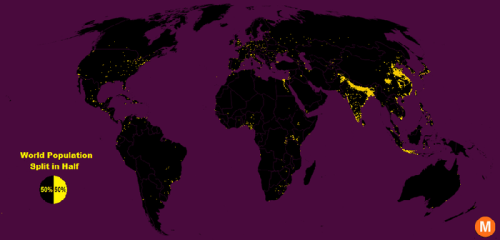 These maps show the world's insane population concentration in cities