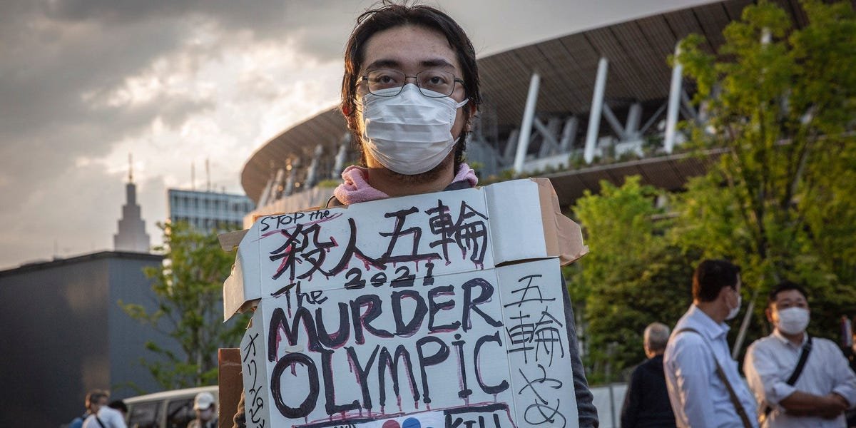 In Japan, where less than 1% of the population is fully vaccinated, protests to cancel or postpone Olympics intensify