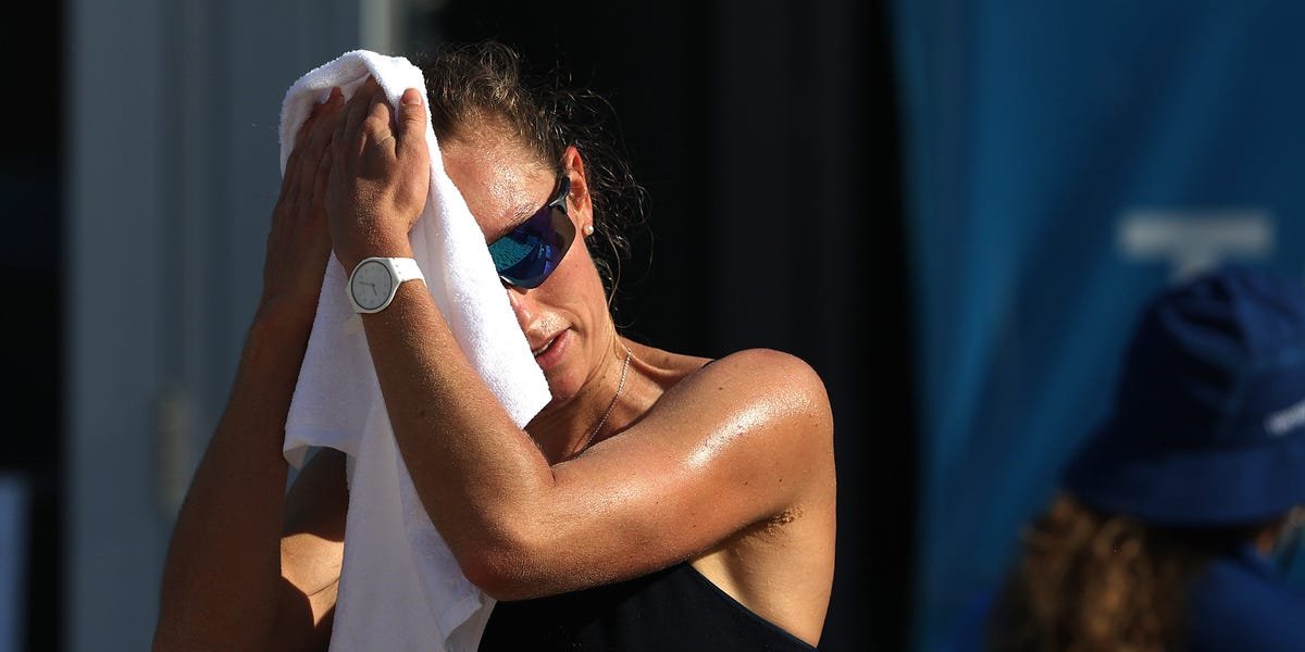 Tokyo is so hot that Olympic beach volleyball players had to stop practicing because the sand was burning their feet