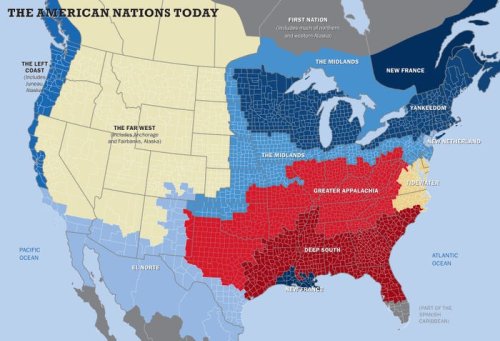 This map shows how the US really has 11 separate 'nations' with entirely different cultures