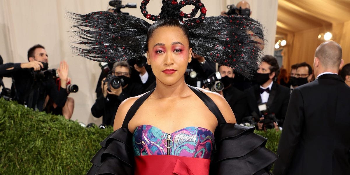 Naomi Osaka wore a gown that paid tribute to her biracial heritage for her first Met Gala