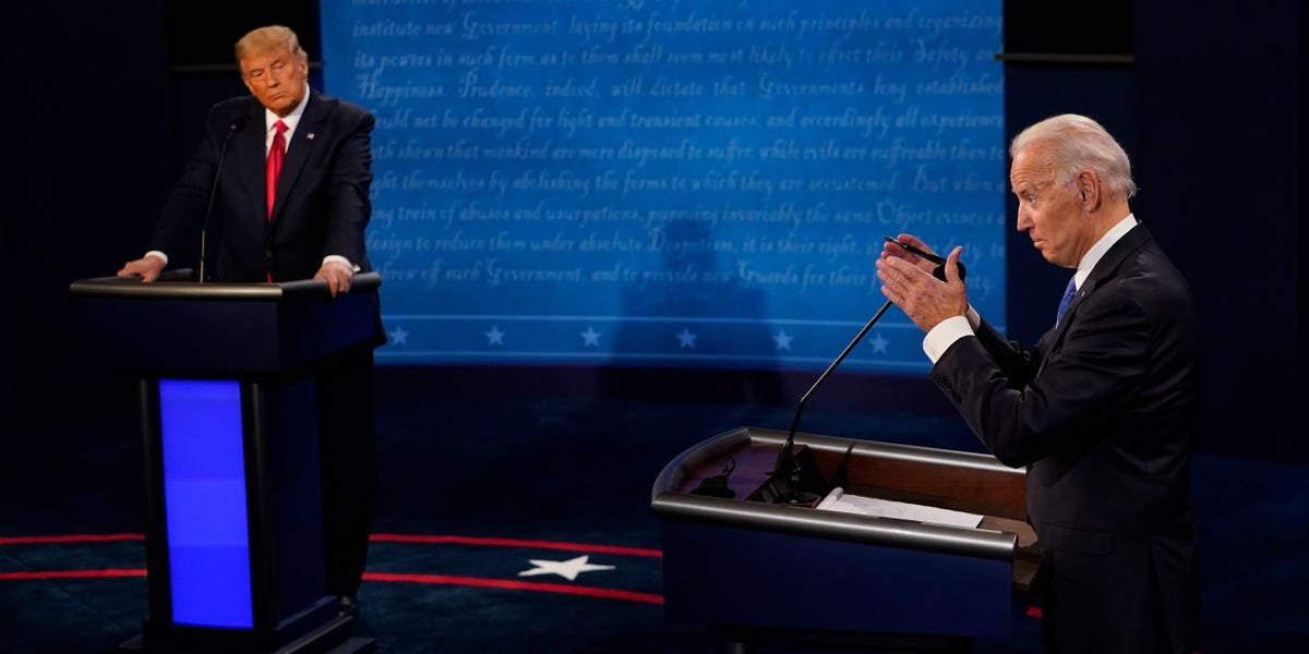 Trump claims he is 'the least racist person in this room' to Biden and a Black moderator at the final presidential debate