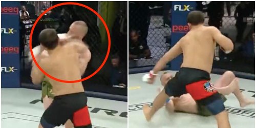 An MMA fighter nicknamed 'Butcher' scored a savage 30-second knockout in his Eagle FC debut