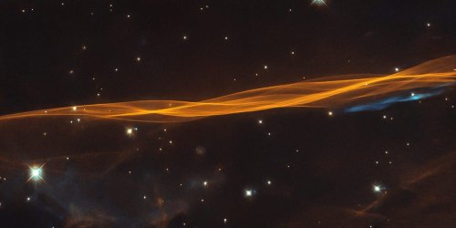 NASA's Hubble Space Telescope captured the ribbon of a supernova blast that ancient humans saw about 15,000 years ago