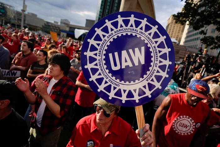The United Auto Workers strike could be the canary in the coal mine for Biden's reelection pitch to working-class voters