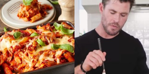 Chris Hemsworth shared a 'delicious, quick, and easy' chicken pasta bake recipe. A nutritionist said it's a great high-protein meal.