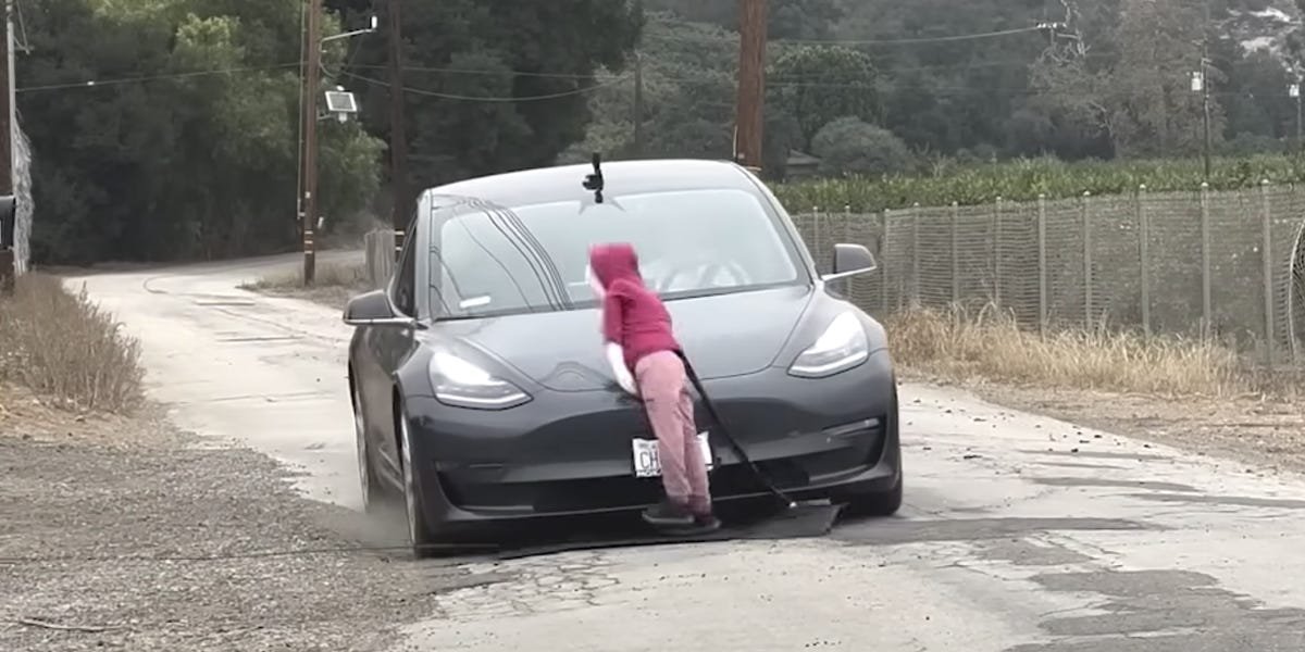 Super Bowl attack ad shows a Tesla slamming into 2 child-size mannequins and a stroller