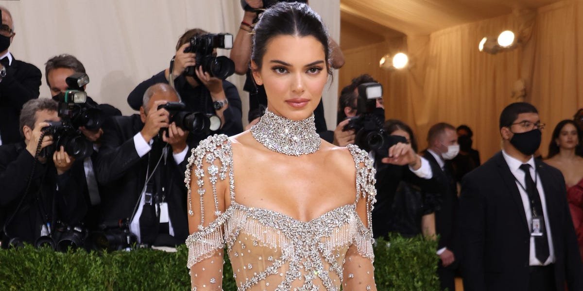 Kendall Jenner wore the ultimate naked dress covered in crystals to the Met Gala